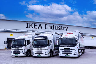 Volvo Trucks, IKEA Industry and Raben Group continue their journey towards zero-emission freight transport