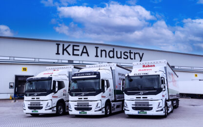Volvo Trucks, IKEA Industry and Raben Group continue their journey towards zero-emission freight transport
