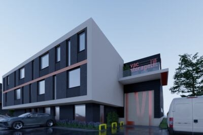 Vác Deres utca logisztikai raktárcsarnok irodablokkal