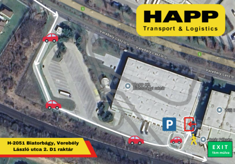 Warehouses to let in HAPP raktár