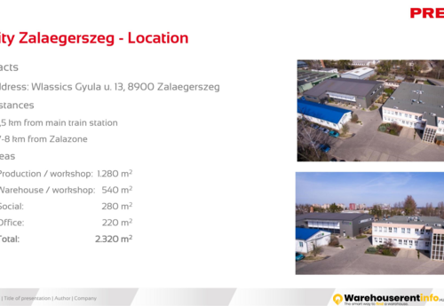 Warehouses to let in PRETTL ZALAEGERSZEG