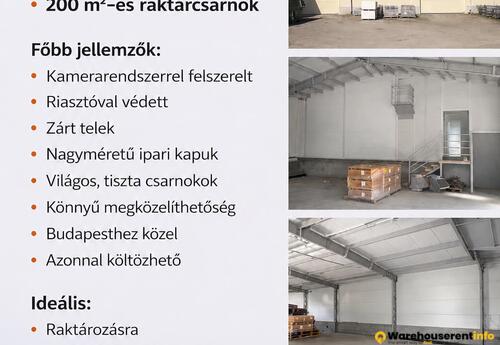 Warehouses to let in Alsónémedi raktár